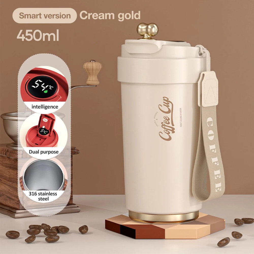 Smart Cup 450ML – Copo Térmico Portátil com Display de Temperatura