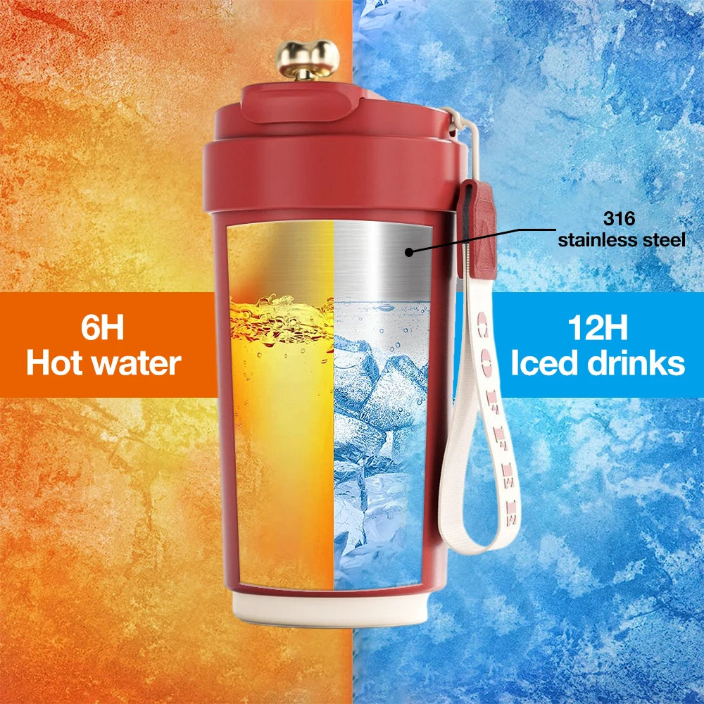 Smart Cup 450ML – Copo Térmico Portátil com Display de Temperatura