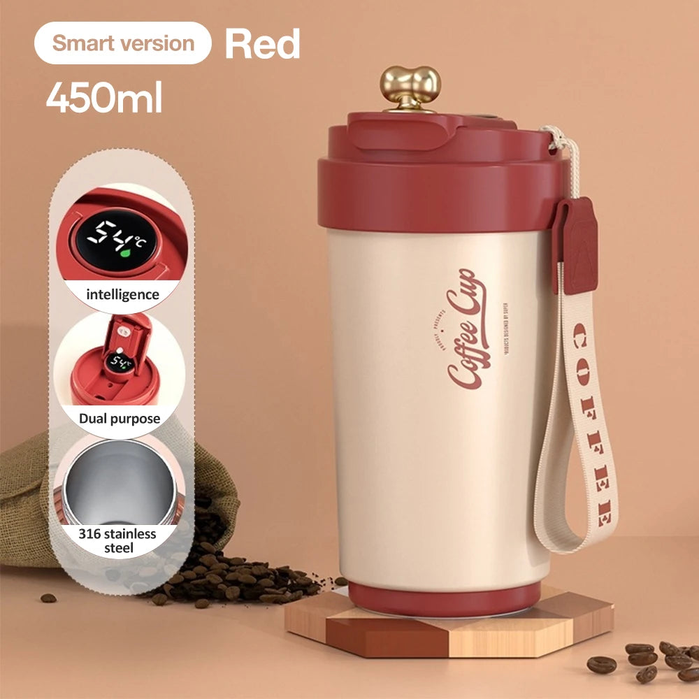 Smart Cup 450ML – Copo Térmico Portátil com Display de Temperatura