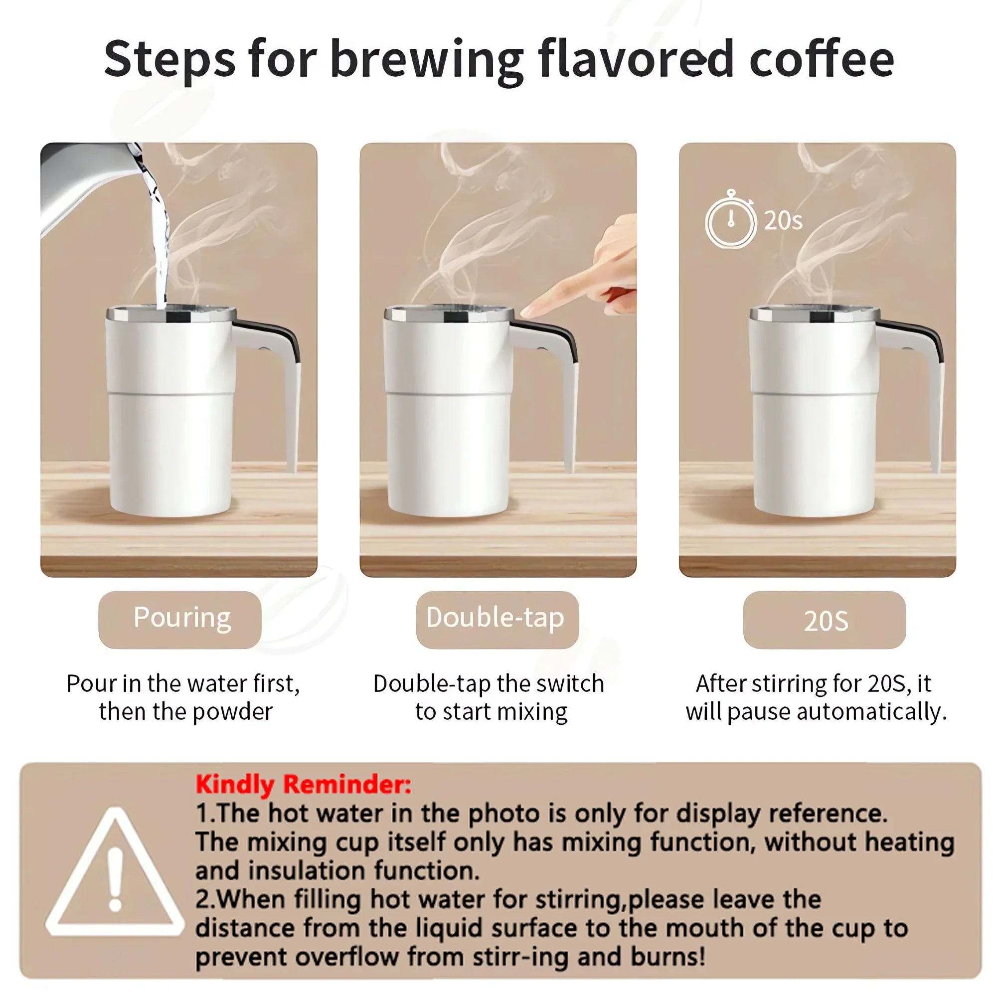 Smart Mug 380ml – Copo Auto-Misturador com Display Digital