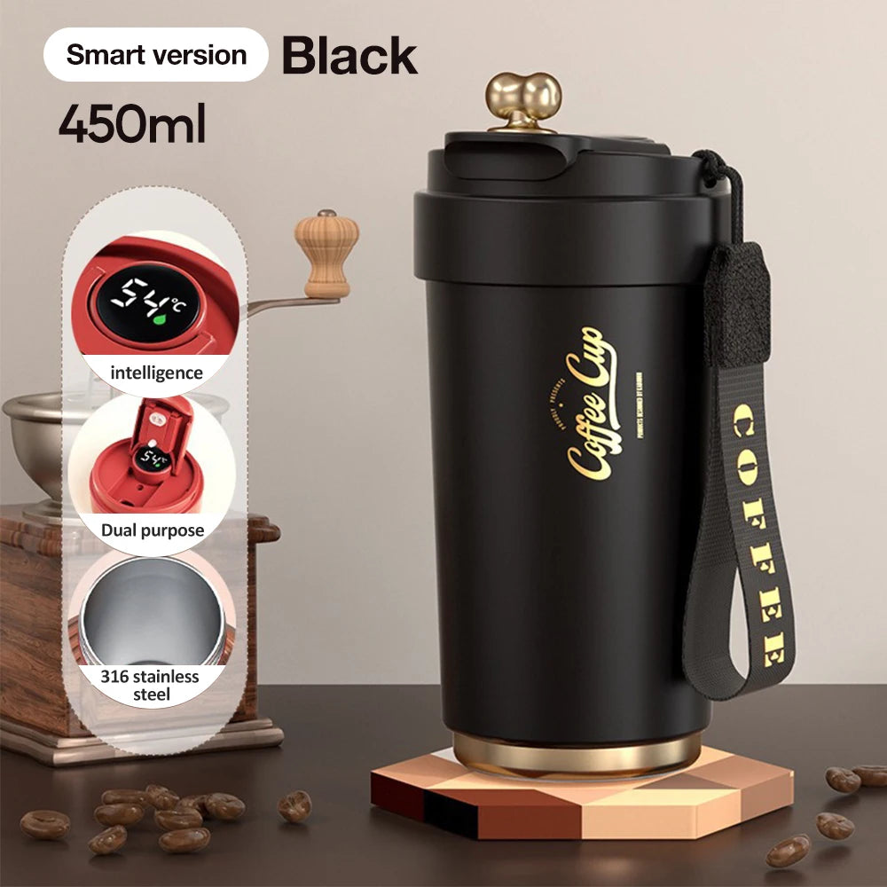 Smart Cup 450ML – Copo Térmico Portátil com Display de Temperatura