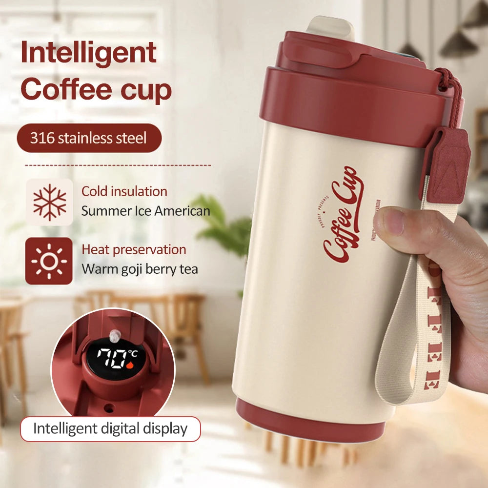 Smart Cup 450ML – Copo Térmico Portátil com Display de Temperatura