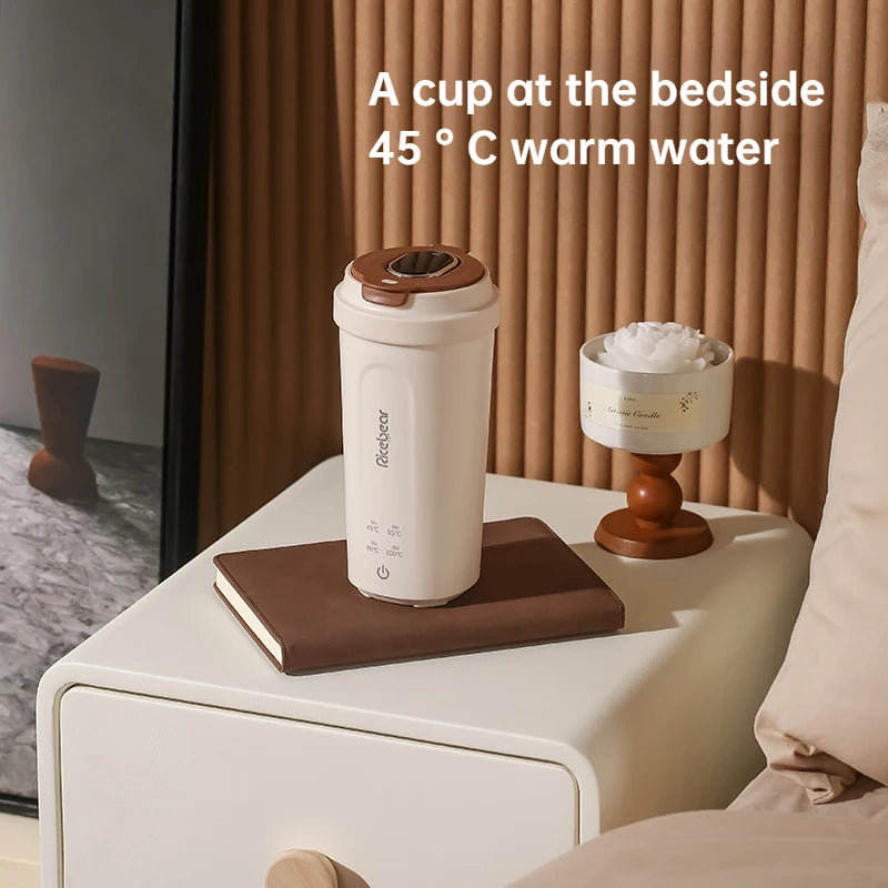 Copo Elétrico Inteligente 450ml – Ferve Água e Mantém Quente