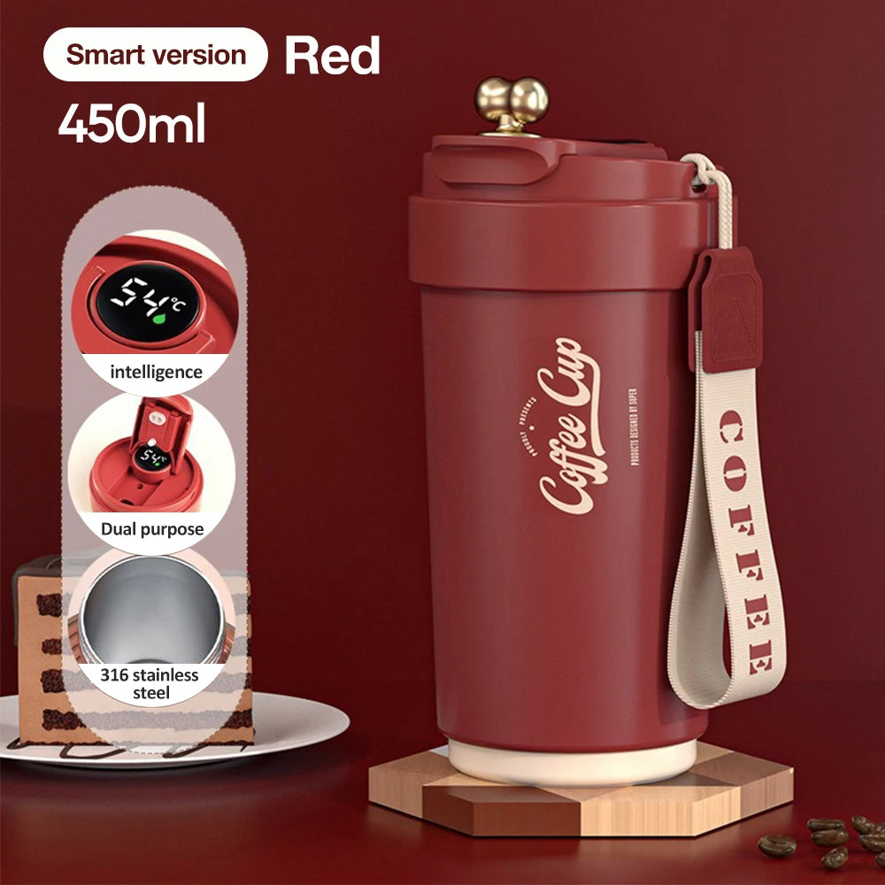 Smart Cup 450ML – Copo Térmico Portátil com Display de Temperatura