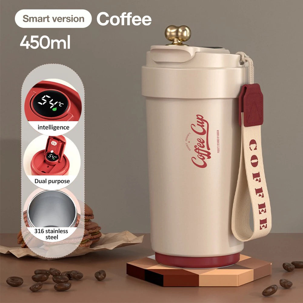 Smart Cup 450ML – Copo Térmico Portátil com Display de Temperatura
